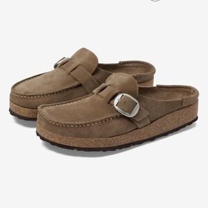 Birkenstock Buckley suede clogs, dark tan, size 40, EUC!
